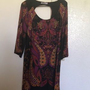 Multicolored Mid thigh dress